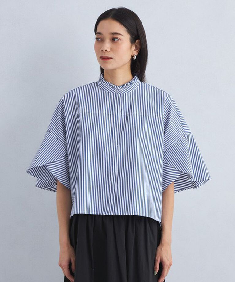 UNITED ARROWS green label relaxing「フレアスリーブ クロップド シャツ -マシンウォッシャブル・UVカット-」|シャツ・ブラウス|
