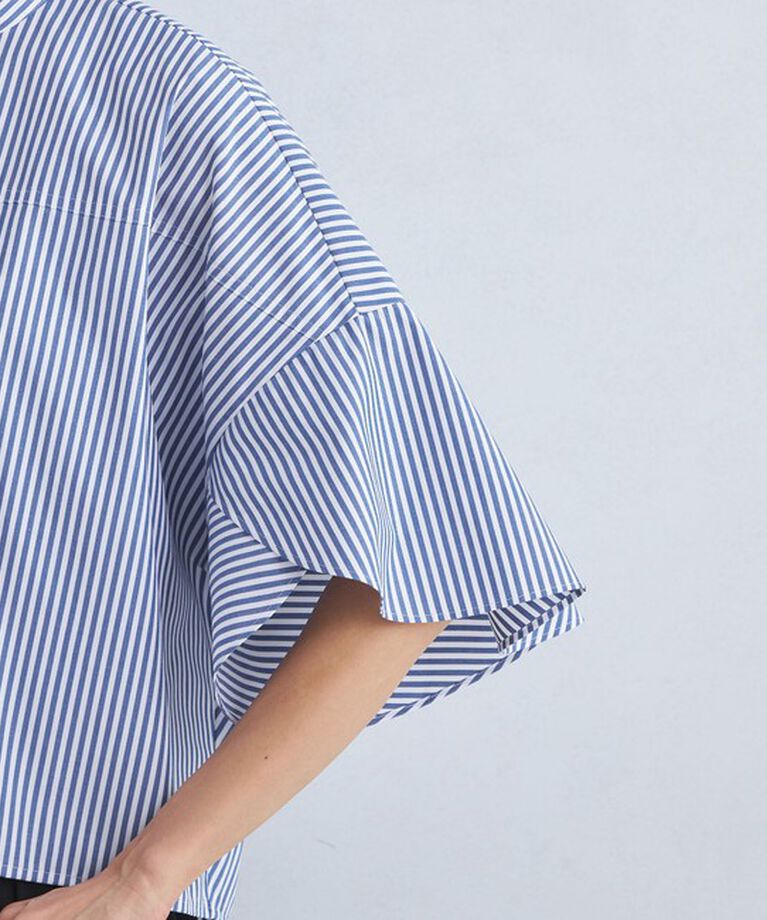 UNITED ARROWS green label relaxing「フレアスリーブ クロップド シャツ -マシンウォッシャブル・UVカット-」|シャツ・ブラウス|