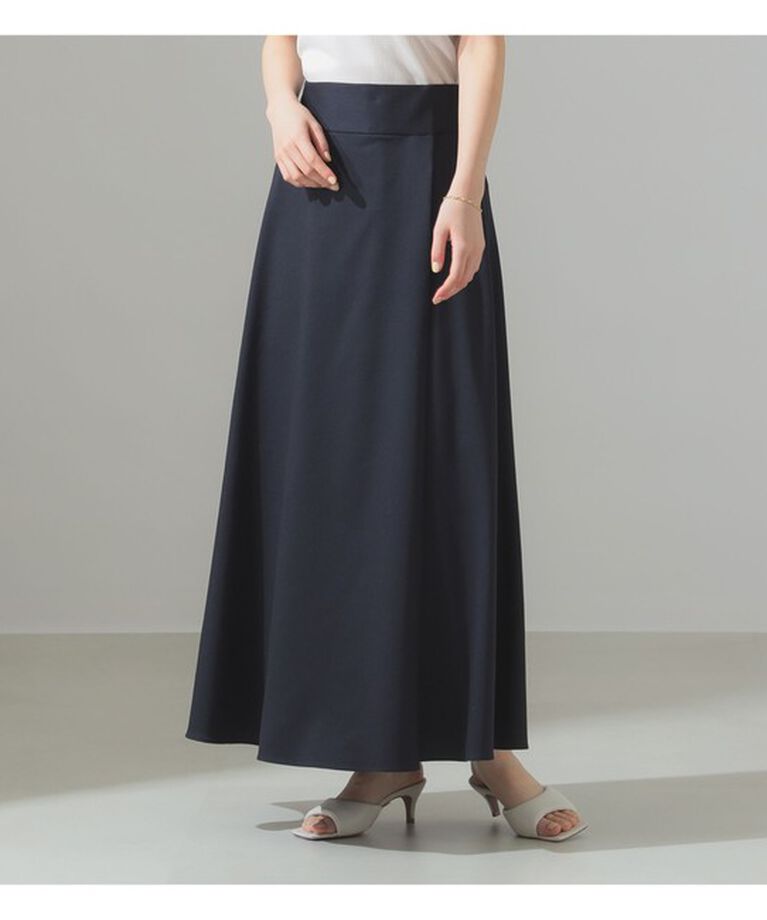 Demi-Luxe BEAMS 「ワイドベルト フレアスカート」|スカート|NAVY
