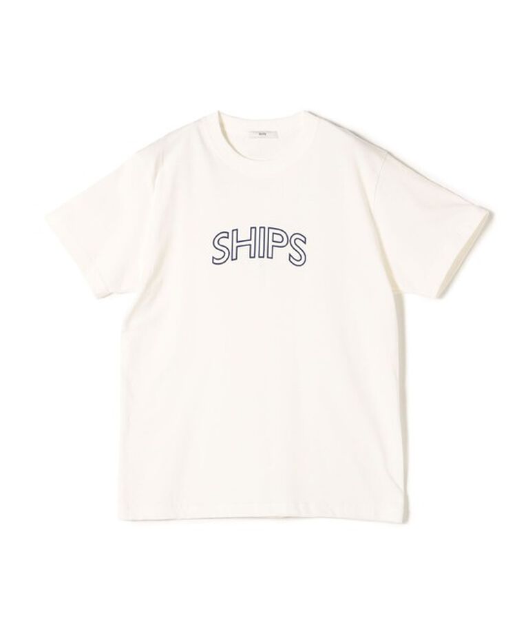SHIPS for women「《一部追加予約》【WEB限定】 SHIPS ラウンド プリント ロゴ TEE」|Tシャツ・カットソー|