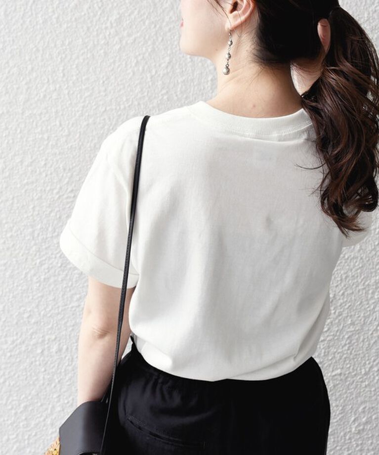 SHIPS for women「《一部追加予約》【WEB限定】 SHIPS ラウンド プリント ロゴ TEE」|Tシャツ・カットソー|