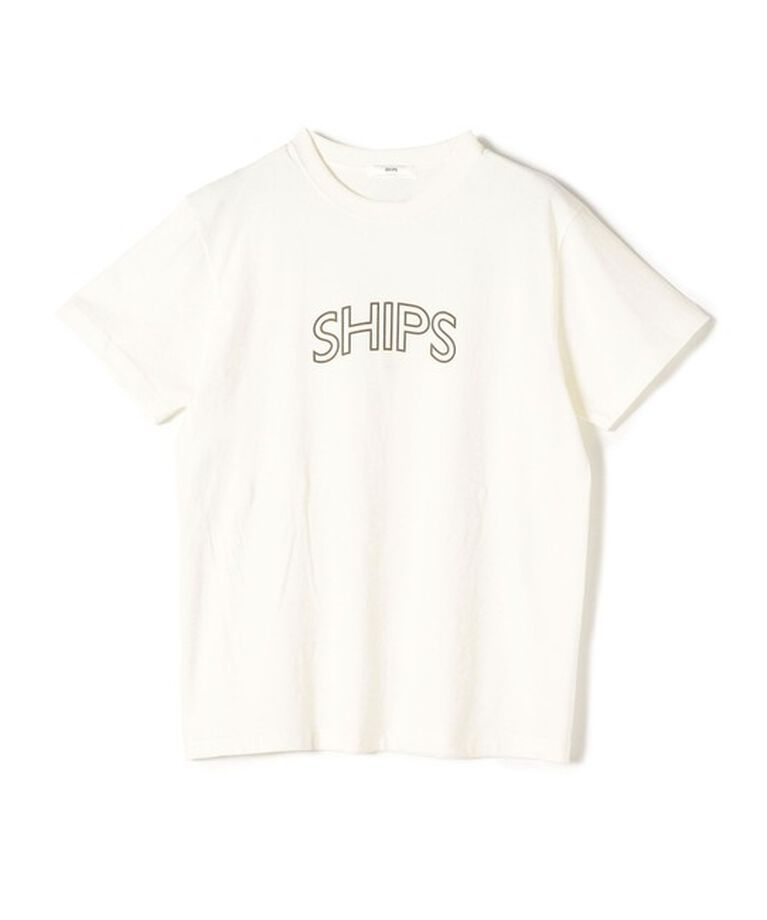 SHIPS for women「《一部追加予約》【WEB限定】 SHIPS ラウンド プリント ロゴ TEE」|Tシャツ・カットソー|