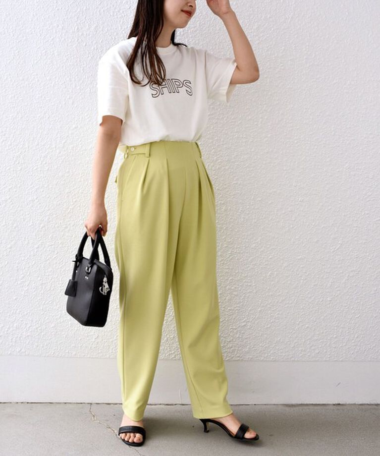 SHIPS for women「《一部追加予約》【WEB限定】 SHIPS ラウンド プリント ロゴ TEE」|Tシャツ・カットソー|