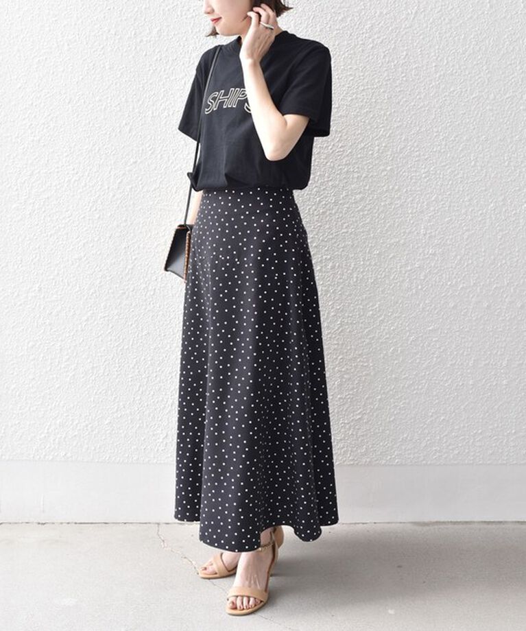 SHIPS for women「《一部追加予約》【WEB限定】 SHIPS ラウンド プリント ロゴ TEE」|Tシャツ・カットソー|