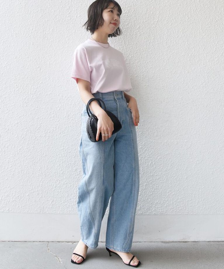 SHIPS for women「《一部追加予約》【WEB限定】 SHIPS ラウンド プリント ロゴ TEE」|Tシャツ・カットソー|