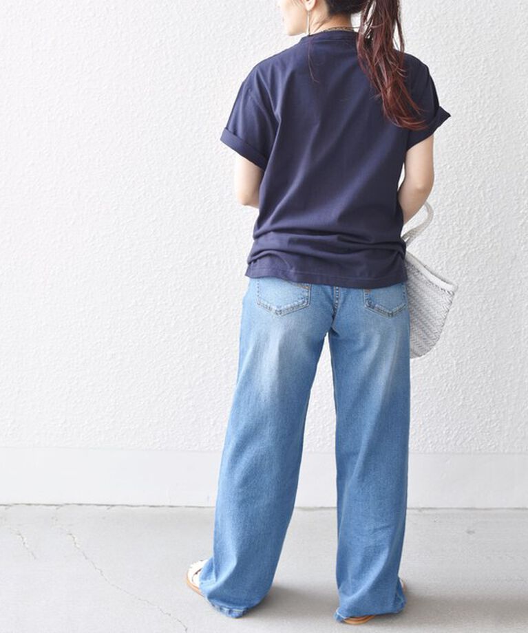 SHIPS for women「《一部追加予約》【WEB限定】 SHIPS ラウンド プリント ロゴ TEE」|Tシャツ・カットソー|