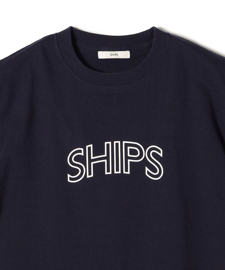 SHIPS for women「《一部追加予約》【WEB限定】 SHIPS ラウンド プリント ロゴ TEE」|Tシャツ・カットソー|