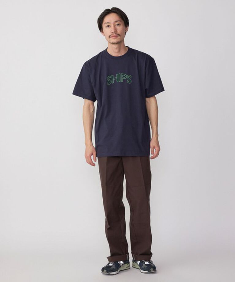 SHIPS for women「《一部追加予約》【WEB限定】 SHIPS ラウンド プリント ロゴ TEE」|Tシャツ・カットソー|