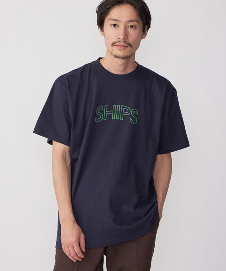 SHIPS for women「《一部追加予約》【WEB限定】 SHIPS ラウンド プリント ロゴ TEE」|Tシャツ・カットソー|