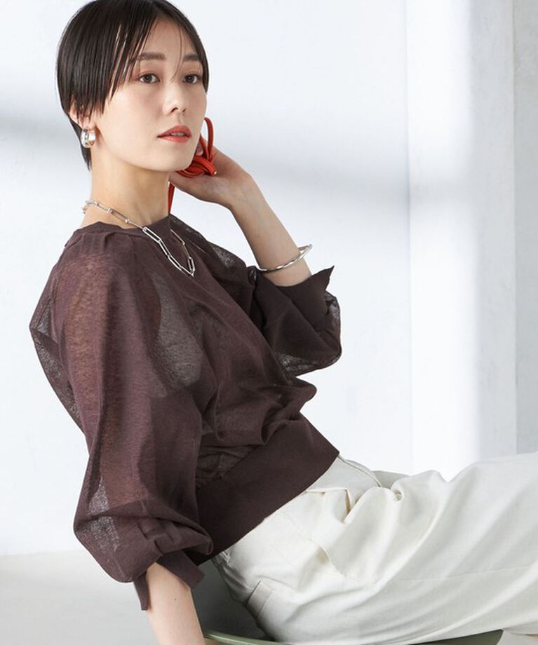 SHIPS for women「〈手洗い可能〉2WAY シアー カーディガン」|カーディガン|