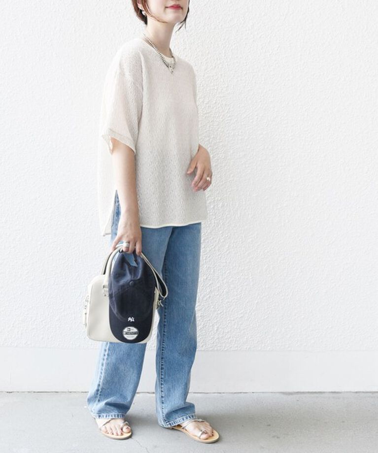 SHIPS for women「《一部追加予約》〈手洗い可能〉ランダム ブルーゼ ショート スリーブ プルオーバー」|Tシャツ・カットソー|