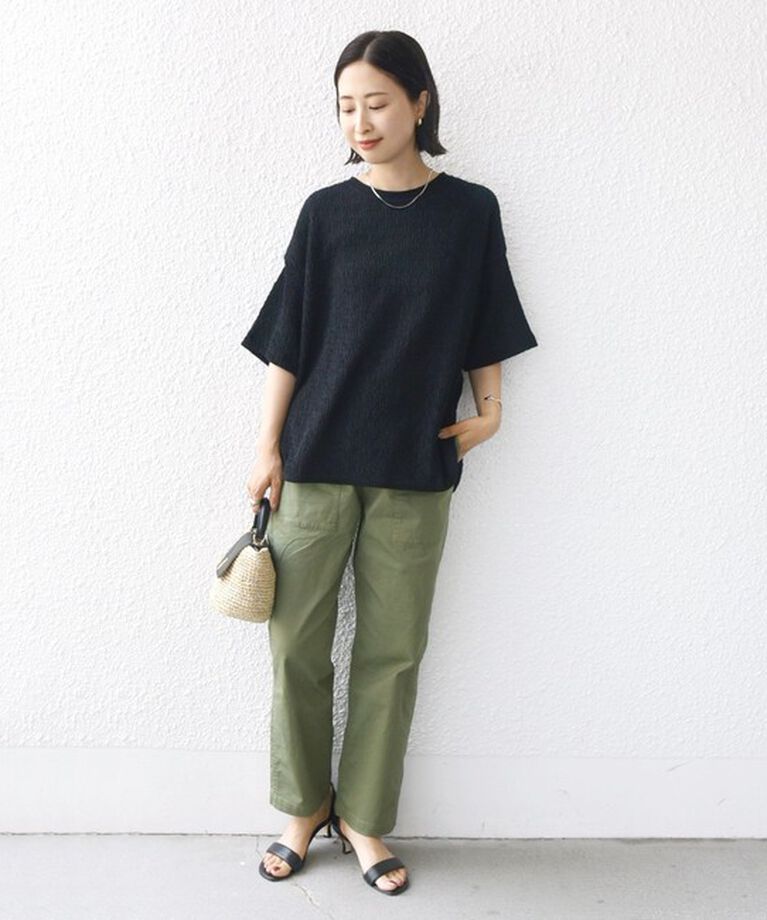 SHIPS for women「《一部追加予約》〈手洗い可能〉ランダム ブルーゼ ショート スリーブ プルオーバー」|Tシャツ・カットソー|