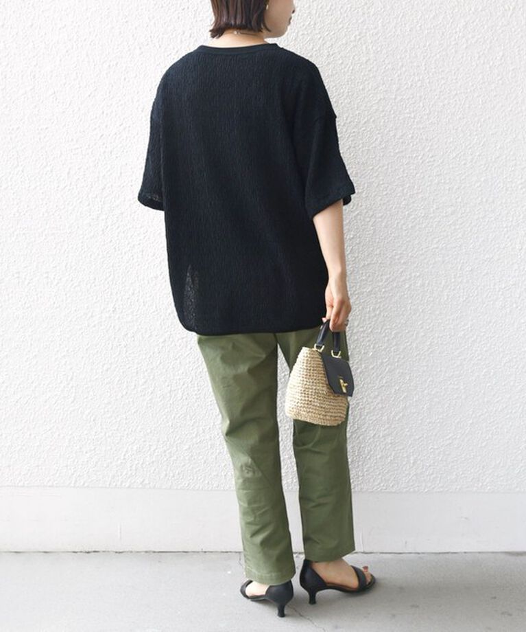 SHIPS for women「《一部追加予約》〈手洗い可能〉ランダム ブルーゼ ショート スリーブ プルオーバー」|Tシャツ・カットソー|