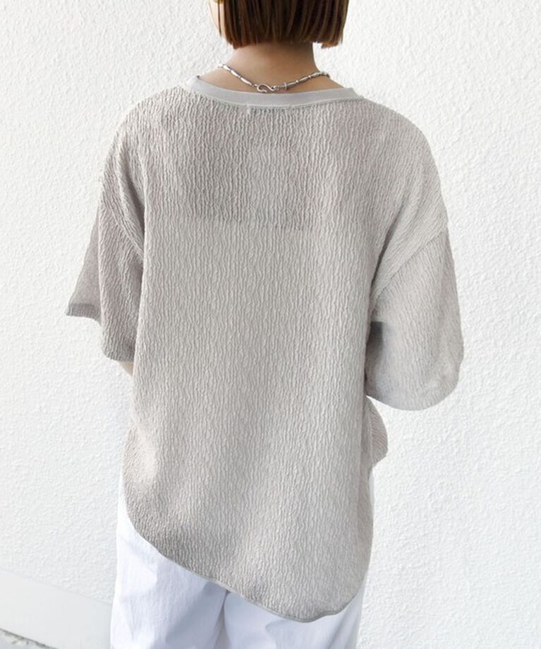 SHIPS for women「《一部追加予約》〈手洗い可能〉ランダム ブルーゼ ショート スリーブ プルオーバー」|Tシャツ・カットソー|