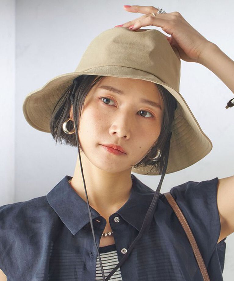 SHIPS for women「Revis.:〈UVカット/撥水〉サファリ ハット」|ハット|ベージュ