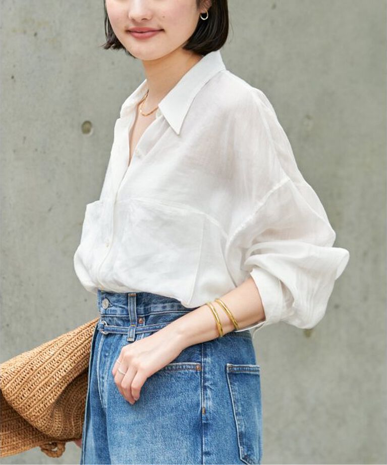 Plage「RAMIE LYOCELL CROPPED シャツ」|シャツ・ブラウス|