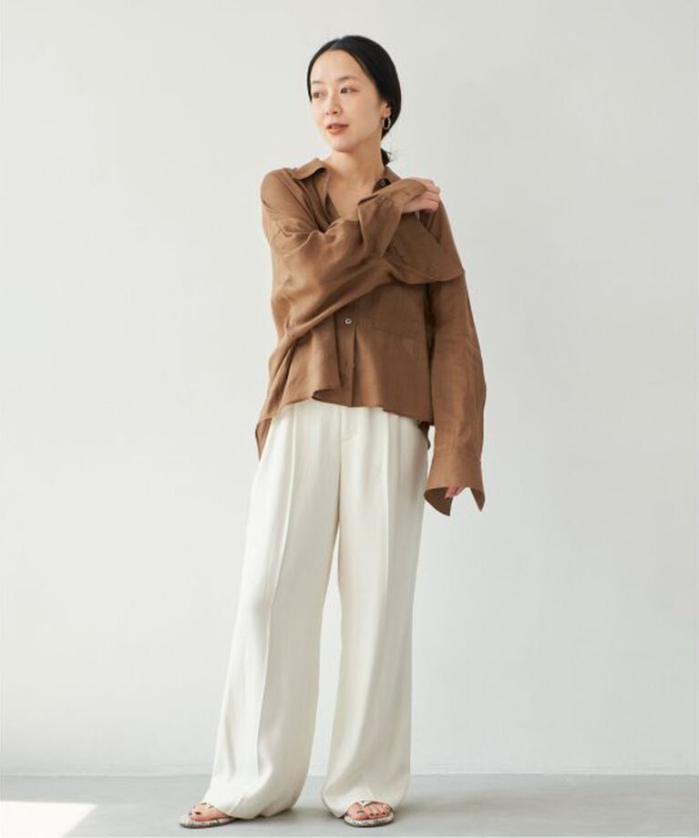 Plage「RAMIE LYOCELL CROPPED シャツ」|シャツ・ブラウス|