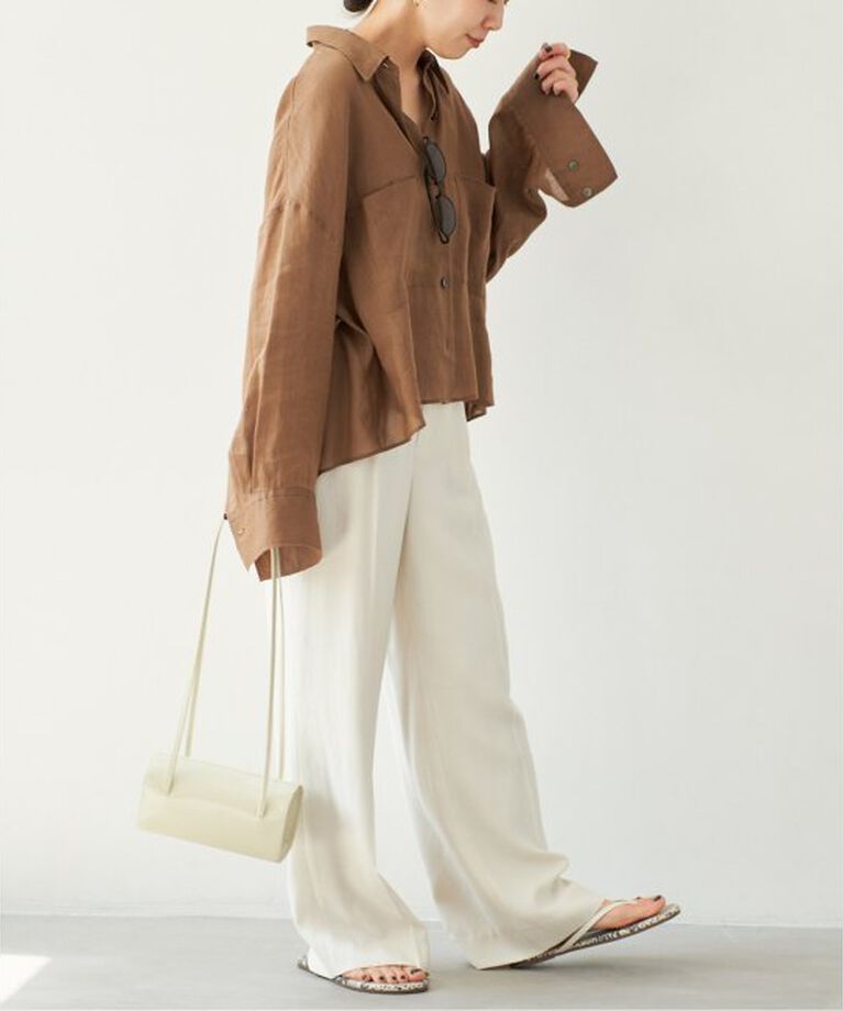 Plage「RAMIE LYOCELL CROPPED シャツ」|シャツ・ブラウス|