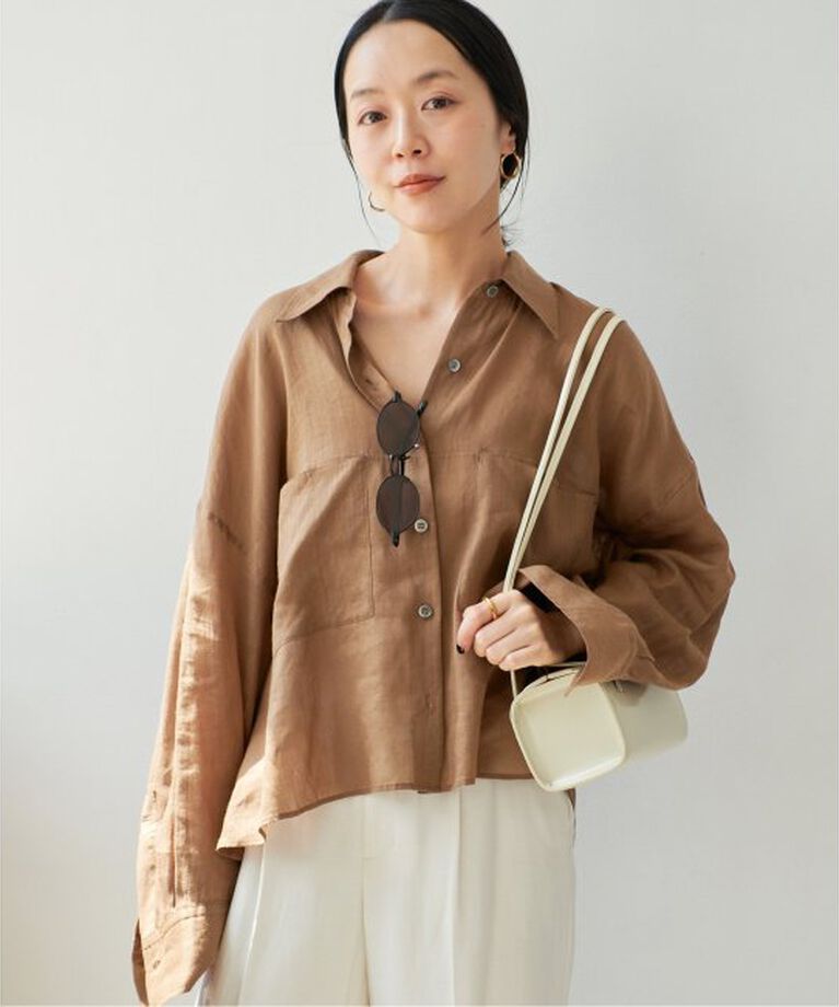 Plage「RAMIE LYOCELL CROPPED シャツ」|シャツ・ブラウス|