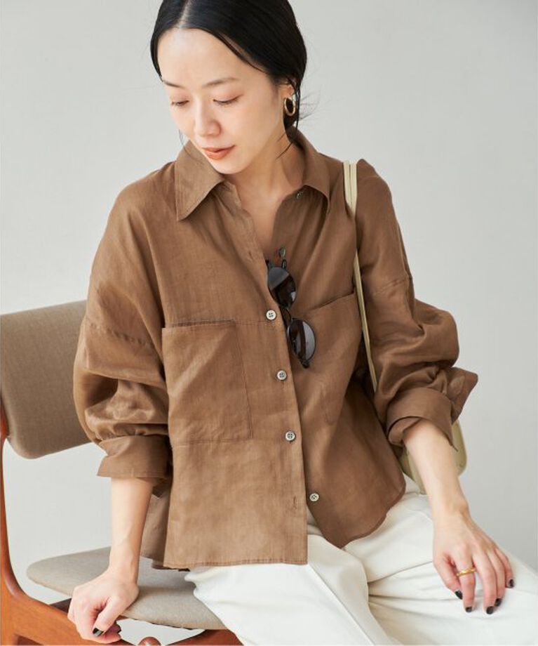 Plage「RAMIE LYOCELL CROPPED シャツ」|シャツ・ブラウス|