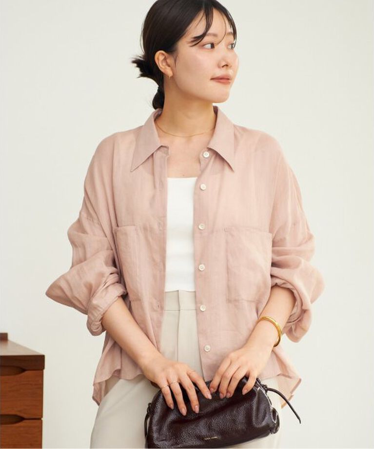 Plage「RAMIE LYOCELL CROPPED シャツ」|シャツ・ブラウス|