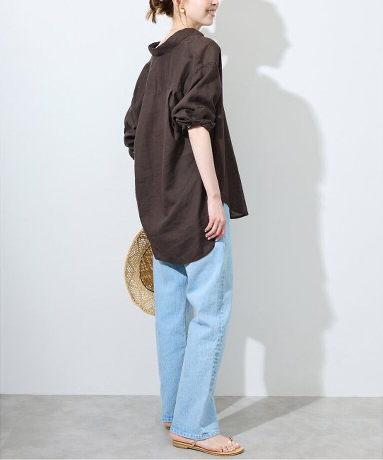 SLOBE IENA「リネンコットンレギュラーシャツ」|シャツ・ブラウス|