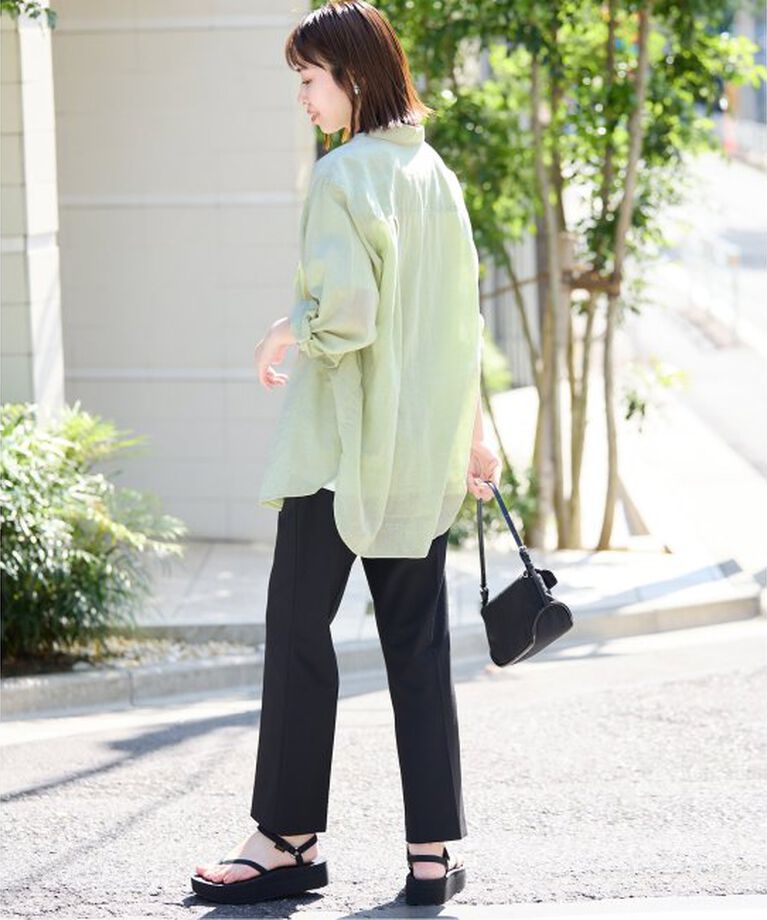 SLOBE IENA「リネンコットンレギュラーシャツ」|シャツ・ブラウス|
