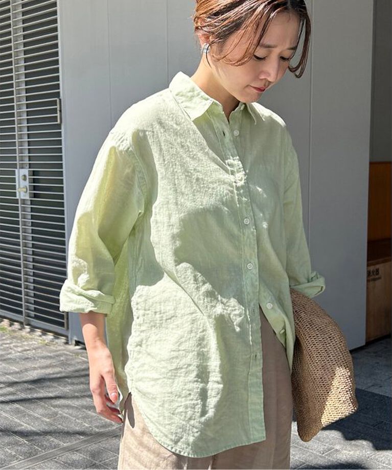 SLOBE IENA「リネンコットンレギュラーシャツ」|シャツ・ブラウス|