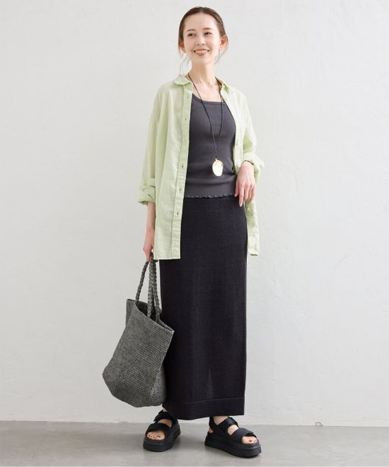 SLOBE IENA「リネンコットンレギュラーシャツ」|シャツ・ブラウス|