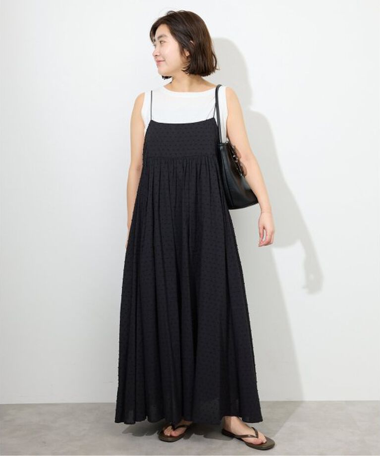 SLOBE IENA「《2枚セット/一部カラーWEB・店舗限定/予約》エアリーギャザーキャミワンピースセット」|ワンピース|