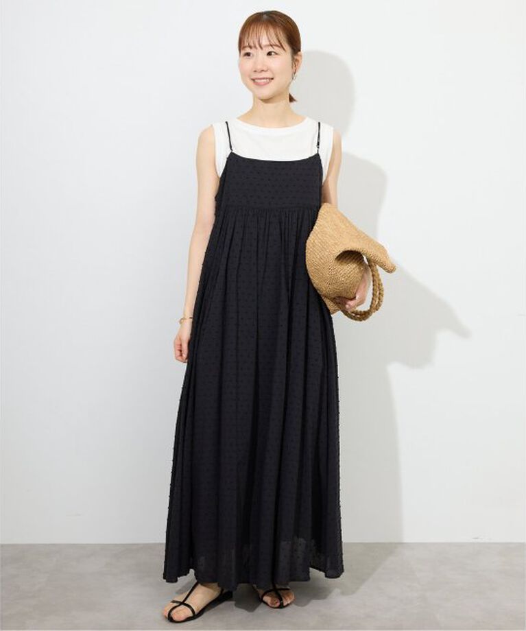 SLOBE IENA「《2枚セット/一部カラーWEB・店舗限定/予約》エアリーギャザーキャミワンピースセット」|ワンピース|