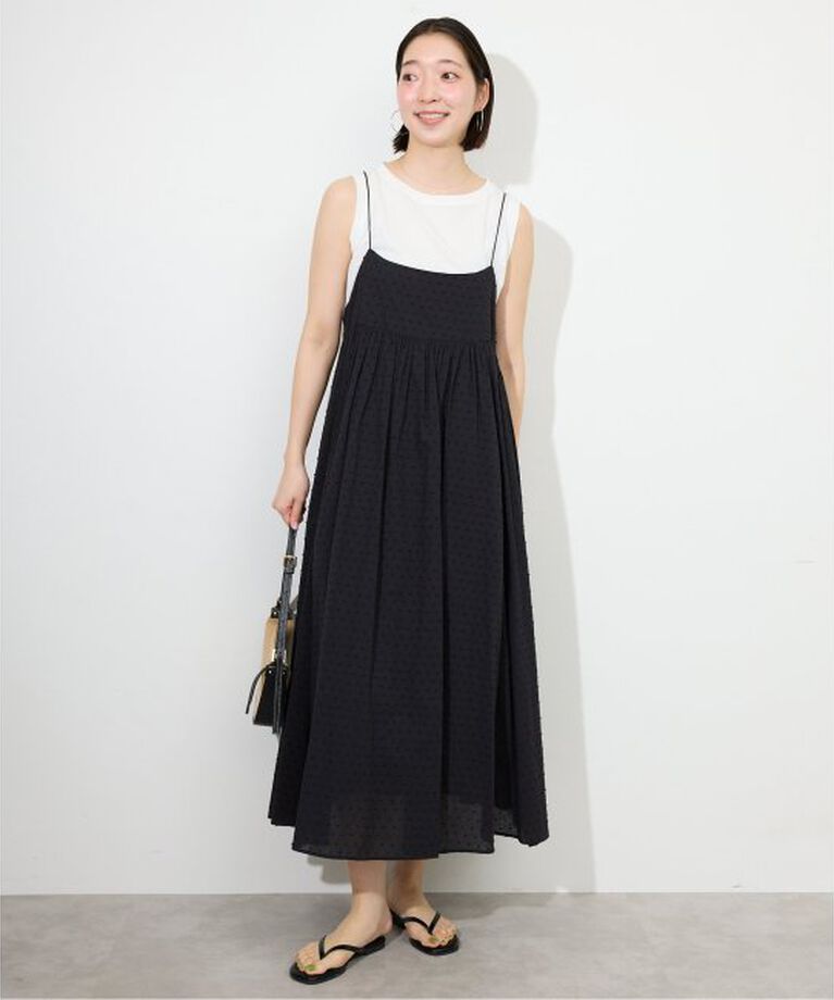 SLOBE IENA「《2枚セット/一部カラーWEB・店舗限定/予約》エアリーギャザーキャミワンピースセット」|ワンピース|