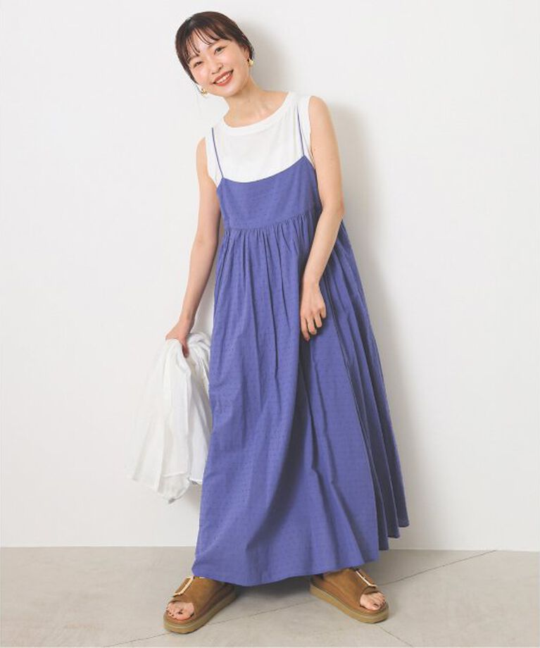 SLOBE IENA「《2枚セット/一部カラーWEB・店舗限定/予約》エアリーギャザーキャミワンピースセット」|ワンピース|
