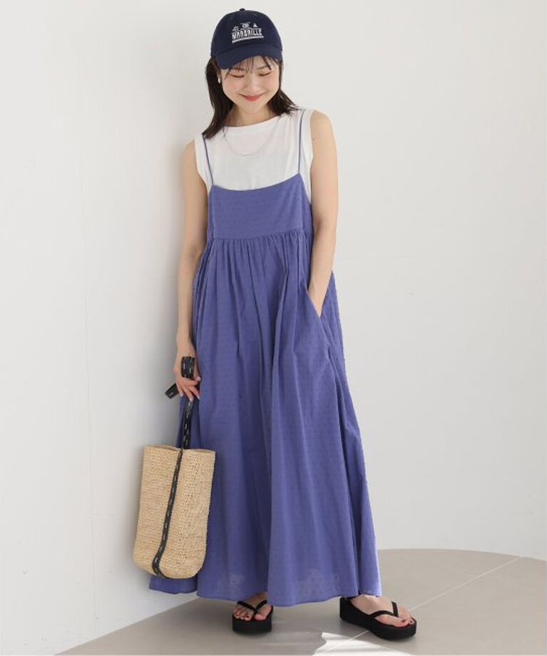 SLOBE IENA「《2枚セット/一部カラーWEB・店舗限定/予約》エアリーギャザーキャミワンピースセット」|ワンピース|