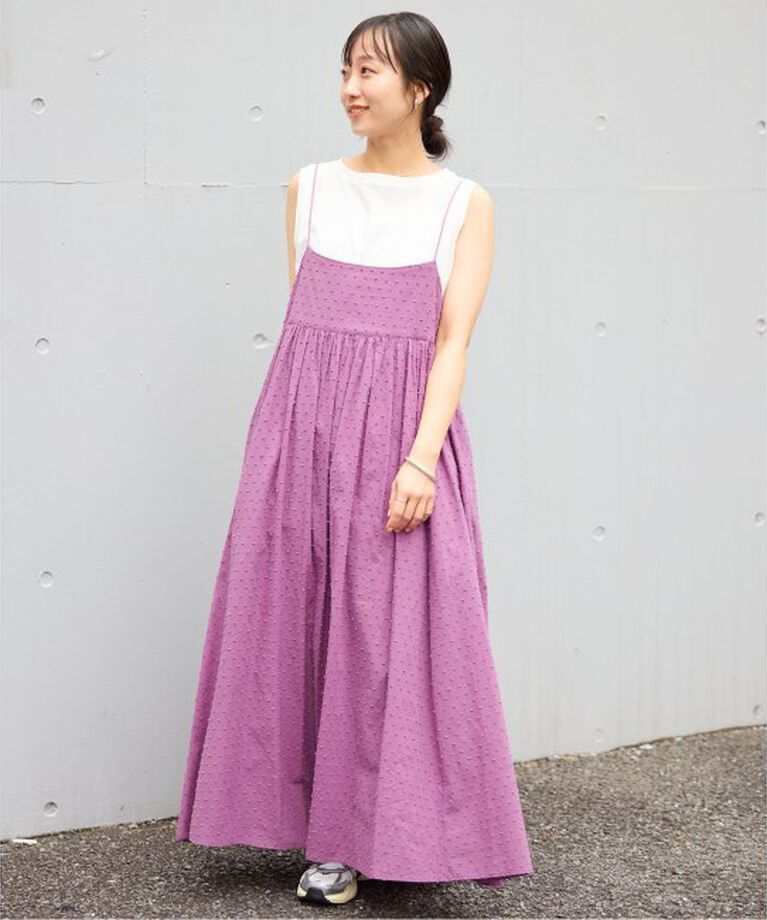 SLOBE IENA「《2枚セット/一部カラーWEB・店舗限定/予約》エアリーギャザーキャミワンピースセット」|ワンピース|