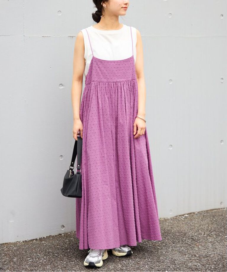 SLOBE IENA「《2枚セット/一部カラーWEB・店舗限定/予約》エアリーギャザーキャミワンピースセット」|ワンピース|