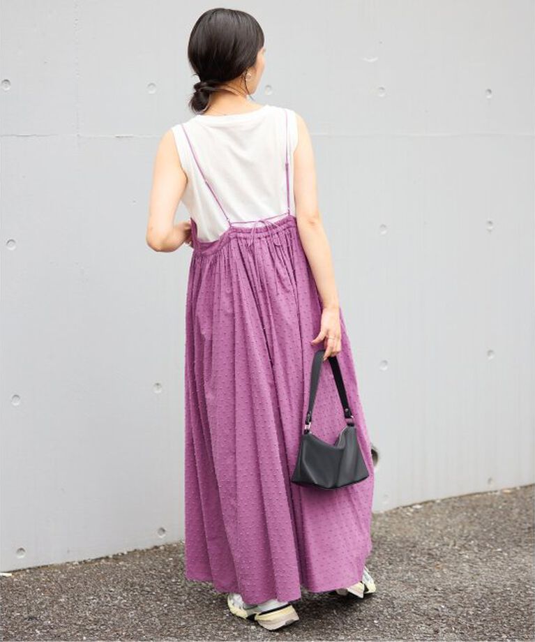 SLOBE IENA「《2枚セット/一部カラーWEB・店舗限定/予約》エアリーギャザーキャミワンピースセット」|ワンピース|