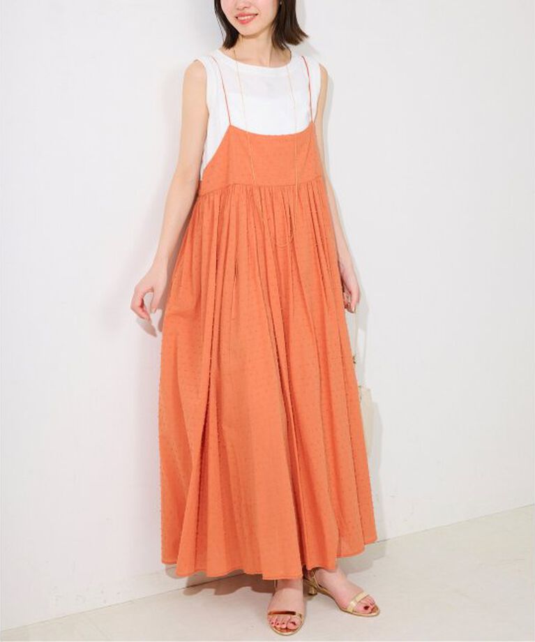 SLOBE IENA「《2枚セット/一部カラーWEB・店舗限定/予約》エアリーギャザーキャミワンピースセット」|ワンピース|