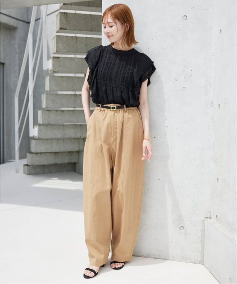 SLOBE IENA「《追加》ラミーフリルピンタックブラウス」|シャツ・ブラウス|
