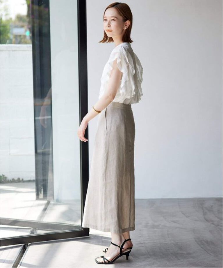 SLOBE IENA「《追加》ラミーフリルピンタックブラウス」|シャツ・ブラウス|