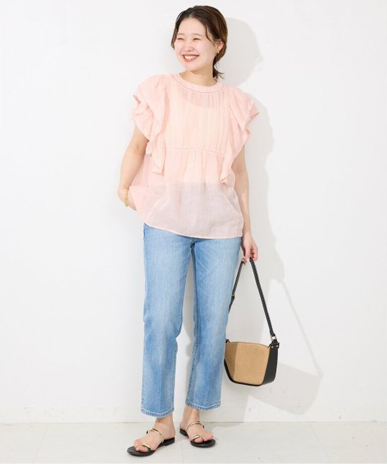 SLOBE IENA「《追加》ラミーフリルピンタックブラウス」|シャツ・ブラウス|