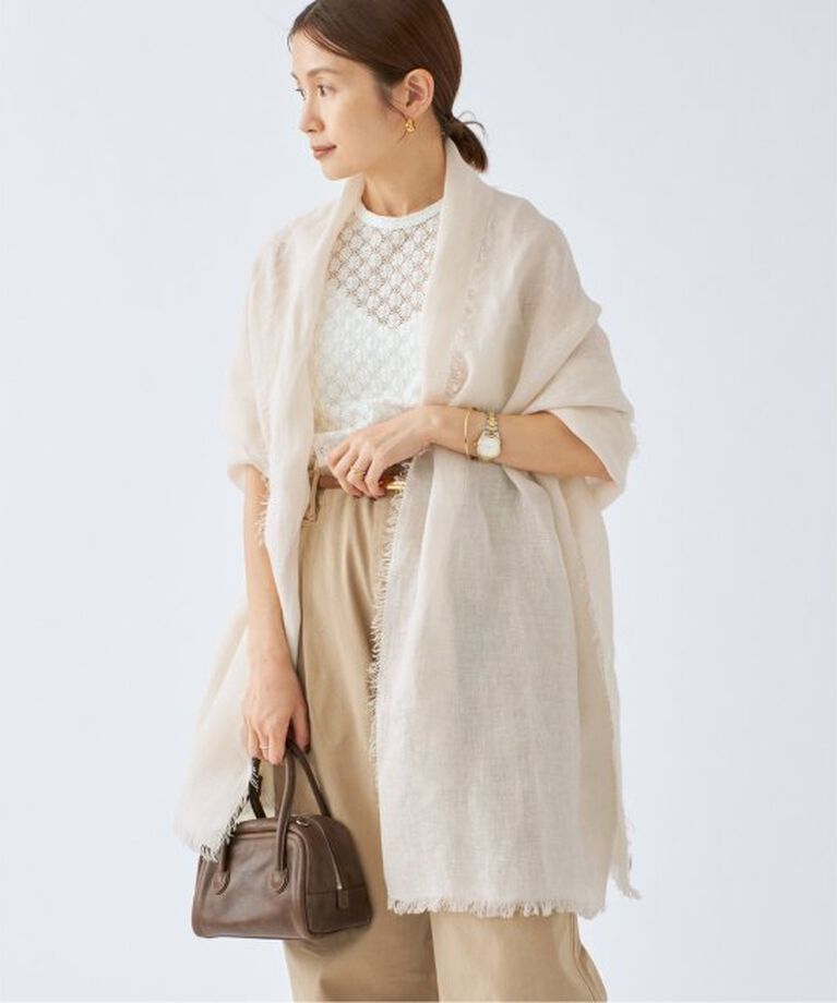 IENA「NIMNIMDUAI/ニムニムデュアイ THICK LINEN リネンストール」|ストール|