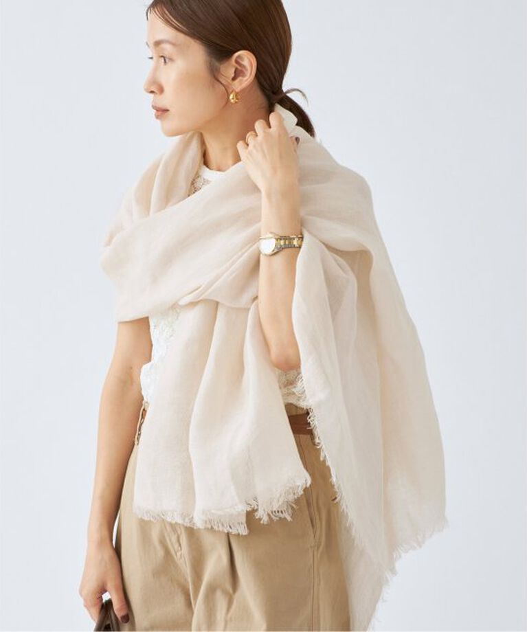 IENA「NIMNIMDUAI/ニムニムデュアイ THICK LINEN リネンストール」|ストール|