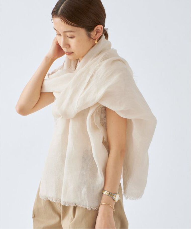 IENA「NIMNIMDUAI/ニムニムデュアイ THICK LINEN リネンストール」|ストール|