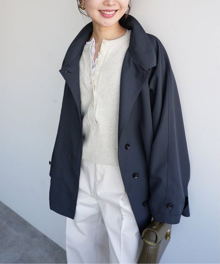 SLOBE IENA「《WEB・一部店舗限定/追加予約》撥水テントラインコート」|その他|ネイビー