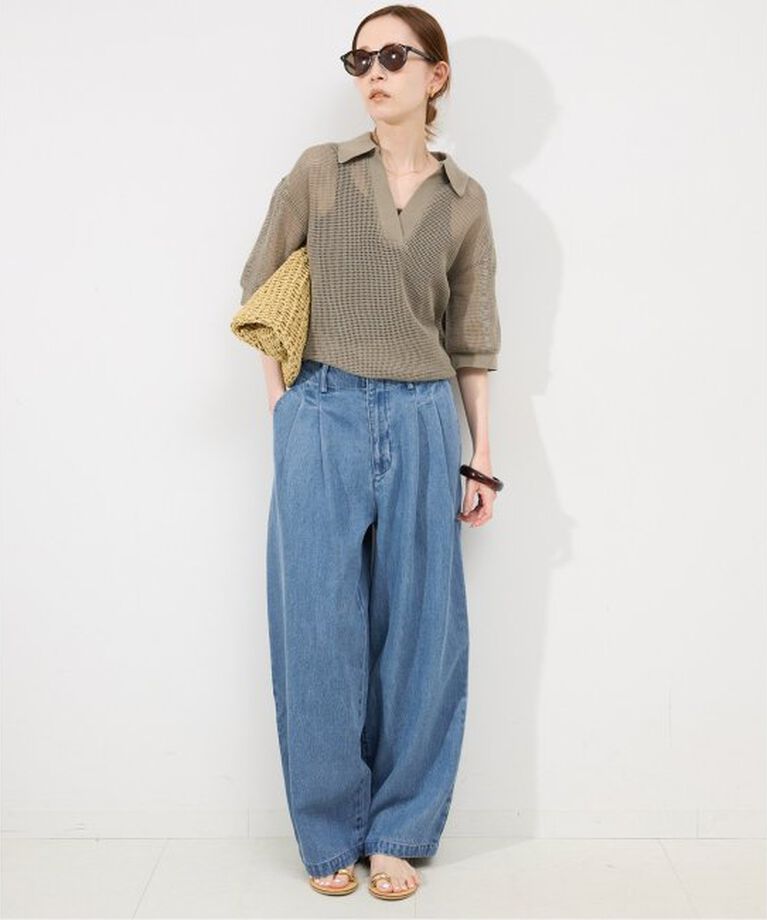 SLOBE IENA「《追加3予約》LEDENIM TUCK TROUSER」|デニム|
