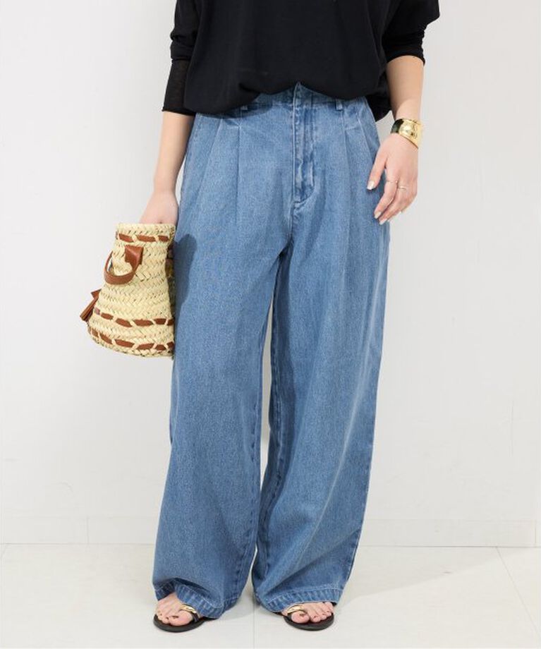 SLOBE IENA「《追加3予約》LEDENIM TUCK TROUSER」|デニム|