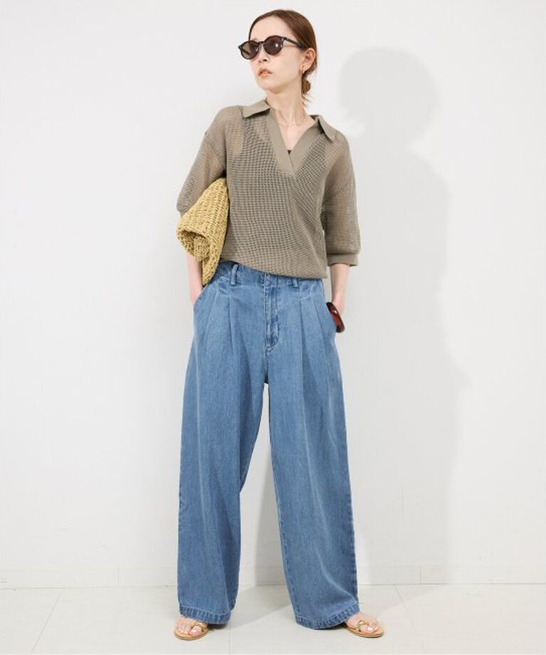 SLOBE IENA「《追加3予約》LEDENIM TUCK TROUSER」|デニム|