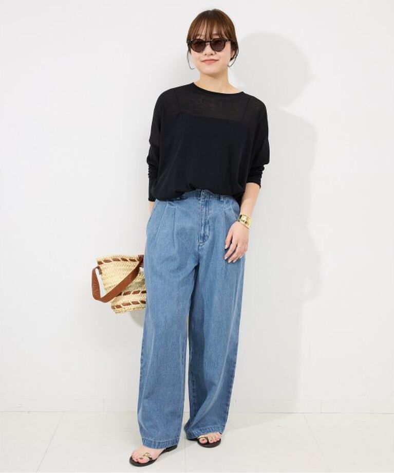 SLOBE IENA「《追加3予約》LEDENIM TUCK TROUSER」|デニム|