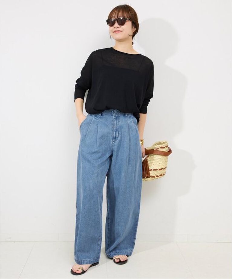 SLOBE IENA「《追加3予約》LEDENIM TUCK TROUSER」|デニム|